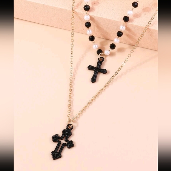 HOLY CROSS/ ROSARY/ NECKLACE NEW - Picture 2 of 6
